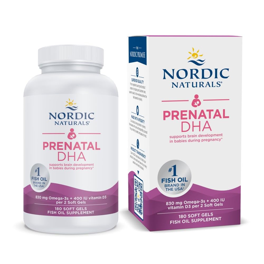Nordic Naturals Prenatal DHA Unflavored Softgels 180 Count