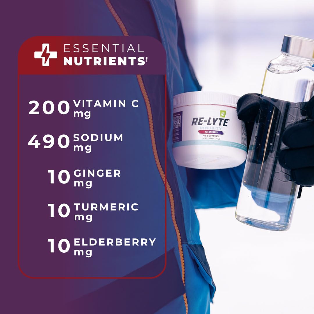REDMOND Re-Lyte Immunity Multivitamin Supplement Mix Powder 7.6 Ounce