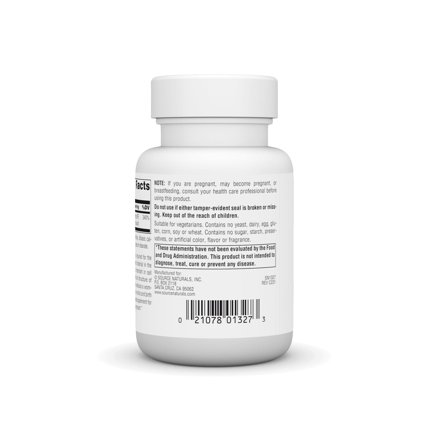 Source Naturals Folic Acid 800mcg Tablet, 200 Count