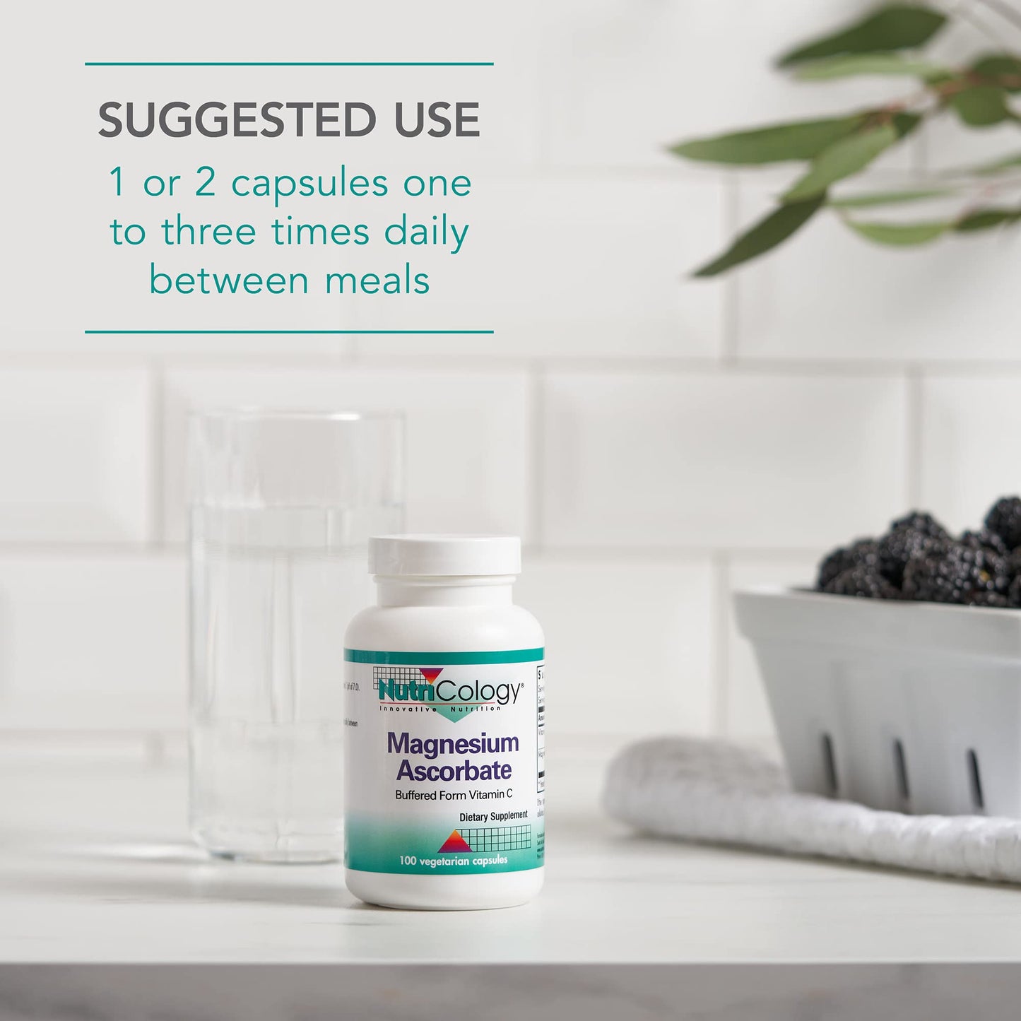 Allergy Research Group Magnesium Ascorbate - Buffered Vitamin C Supplement Capsules, 100 Capsules