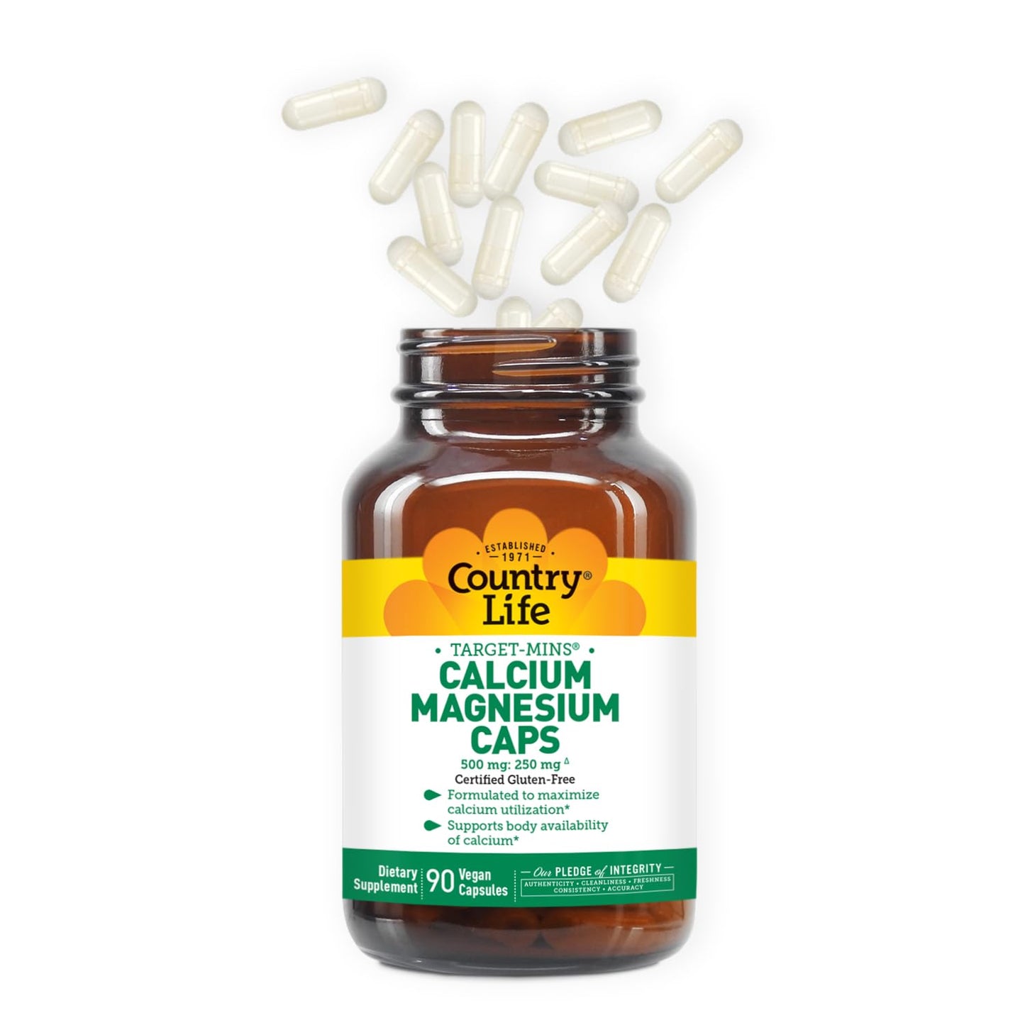 Country Life Target-Mins Calcium Magnesium Complex Capsules, 90 Count