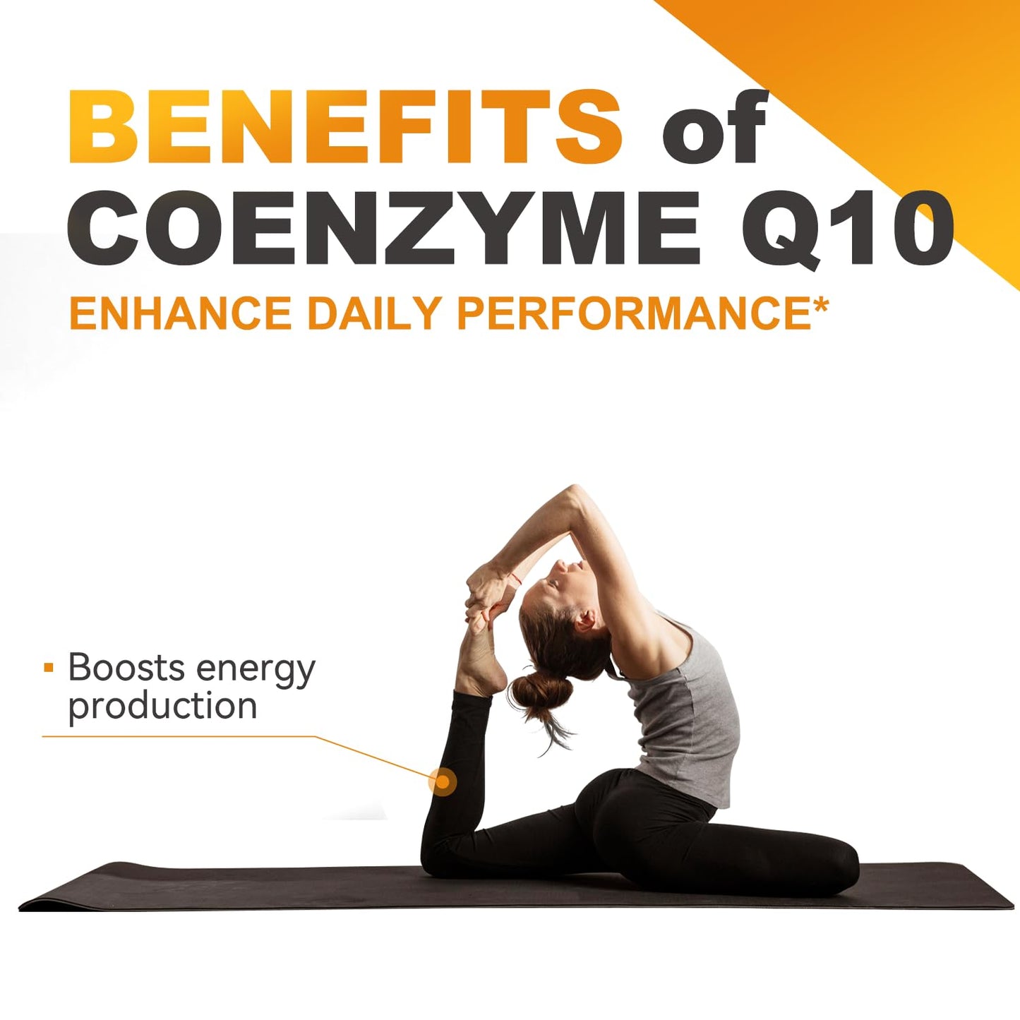 EAZGOO CoQ10 Gummies 200mg, Vegan Supplement for Energy Production, Non-GMO, Gluten Free, 60 Gummies