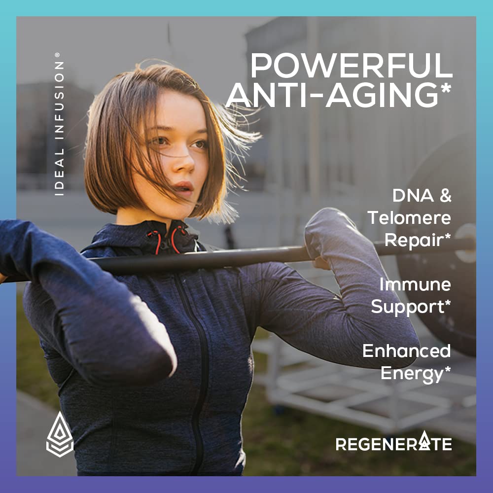 Ideal Infusion Regenerate Sustained Release Supplement for NAD & NR Biosynthesis Tablets, 60 Count