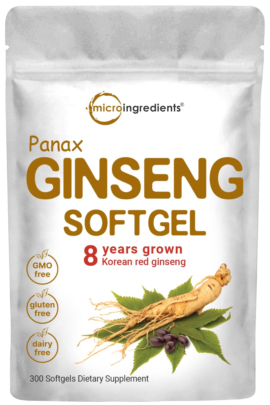 Micro Ingredients Red Panax Ginseng Supplement Capsule 300