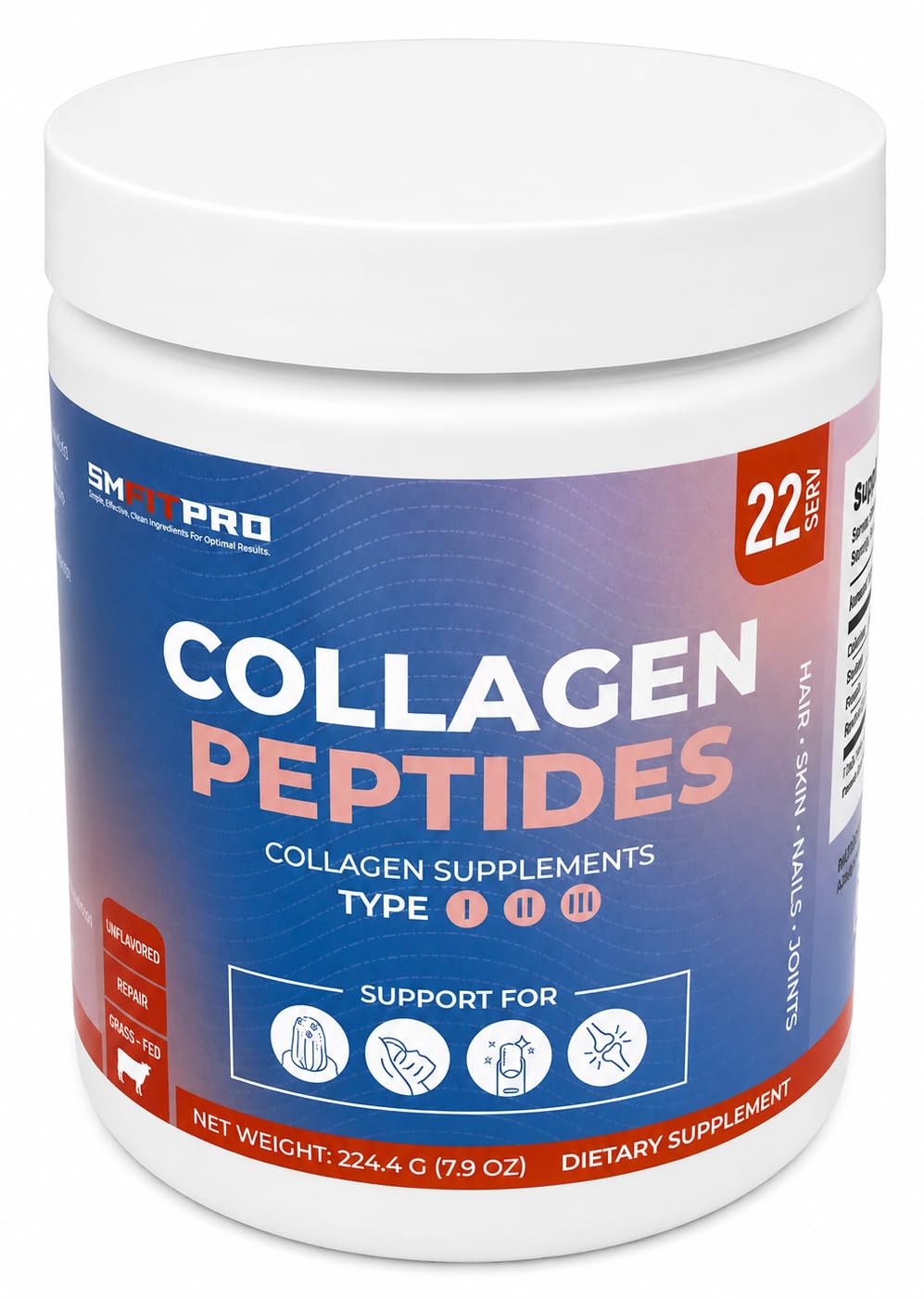 Sm Fit Pro Collagen Peptides Powder 7.9 Ounce