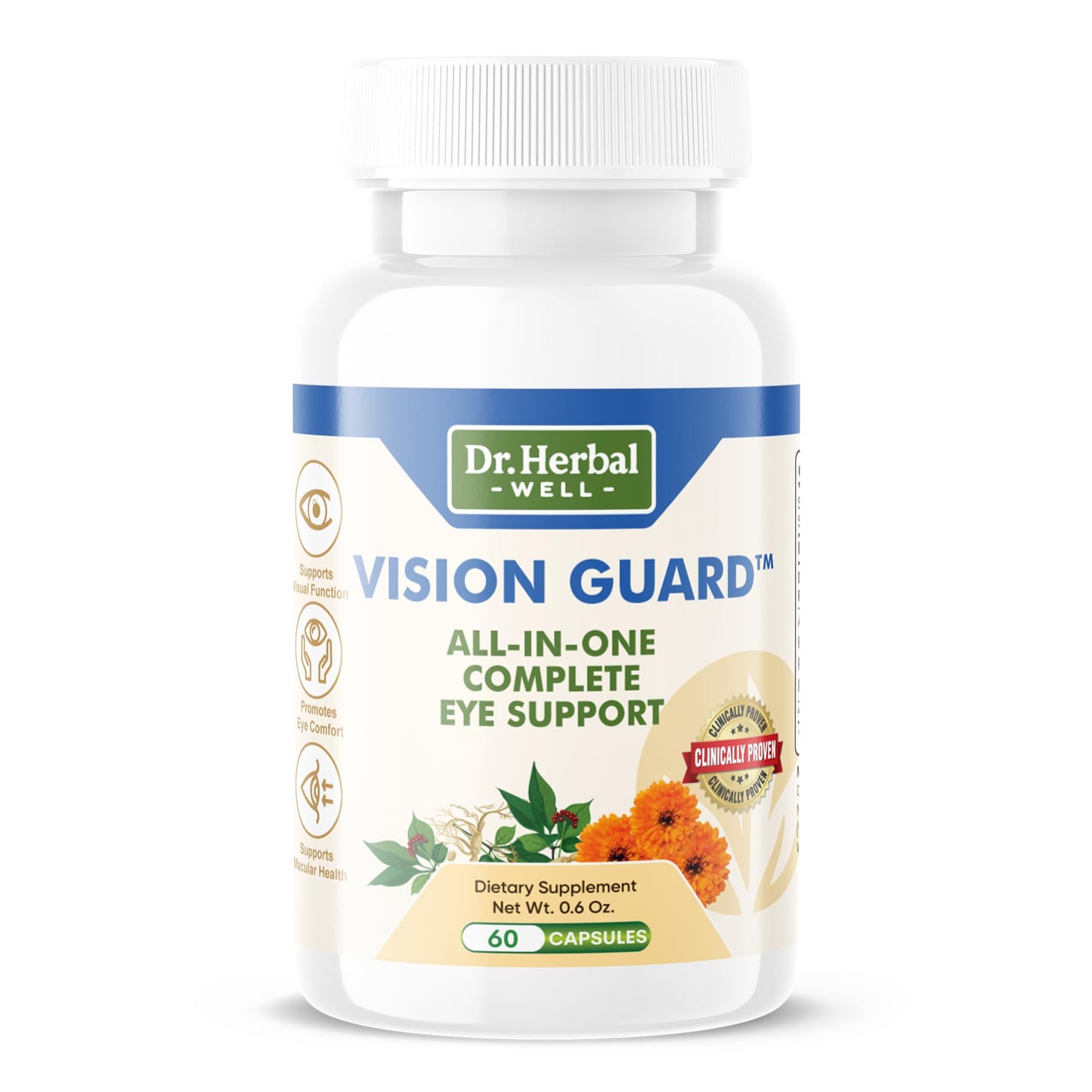 DR. HERBAL WELL Vision Guard – All in One Complete Eye Support, 60 Capsules