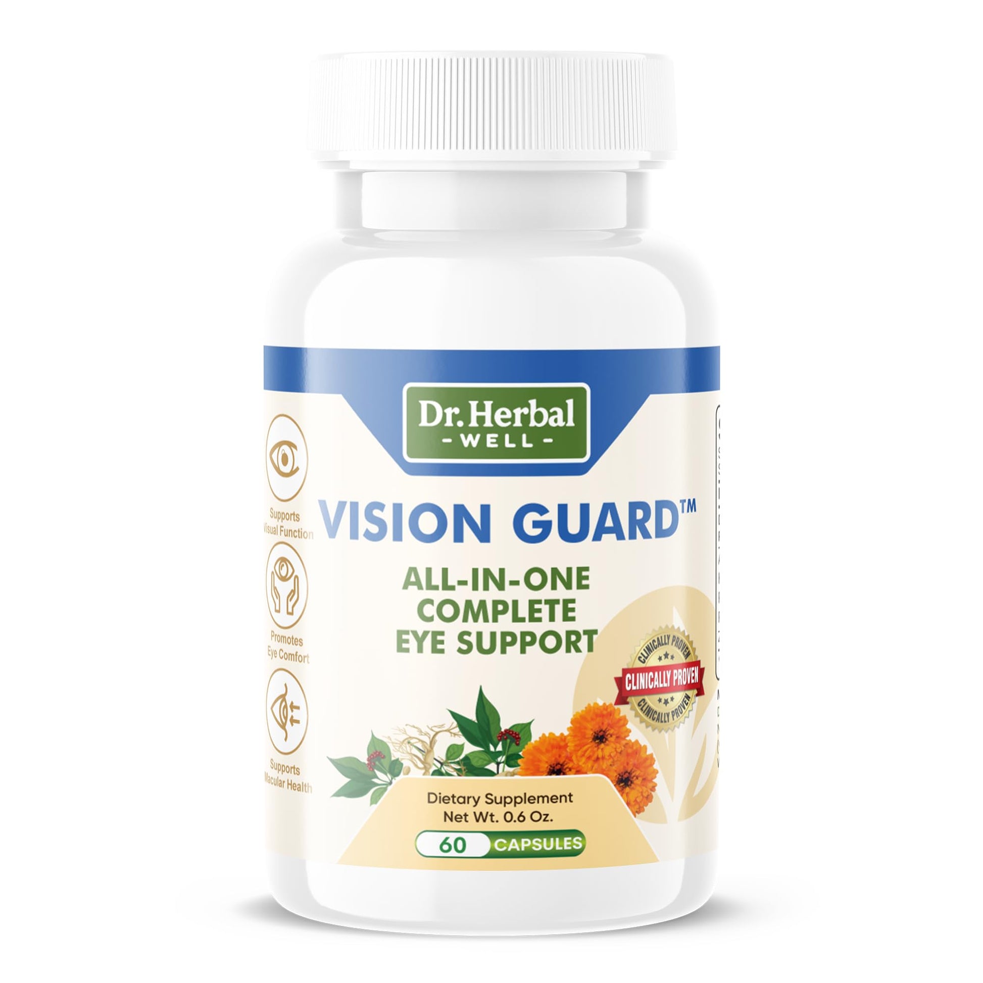 DR. HERBAL WELL Vision Guard – All in One Complete Eye Support, 60 Capsules