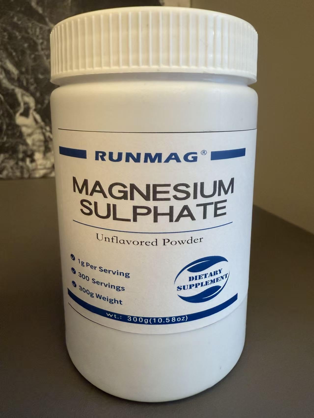 RUNMAG Magnesium Sulfate Food Grade Powder, 10.58 oz
