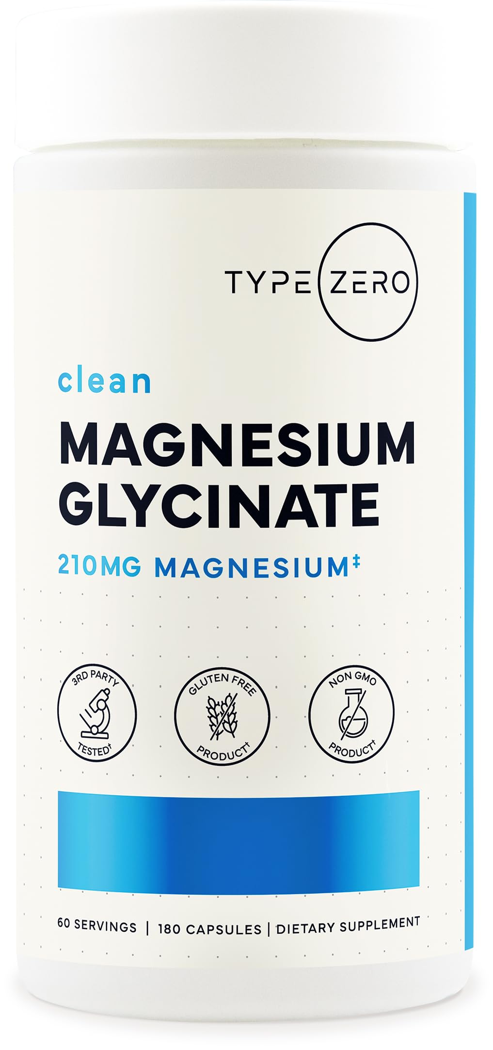 Type Zero Magnesium Glycinate (210mg) Capsule 180 Capsules