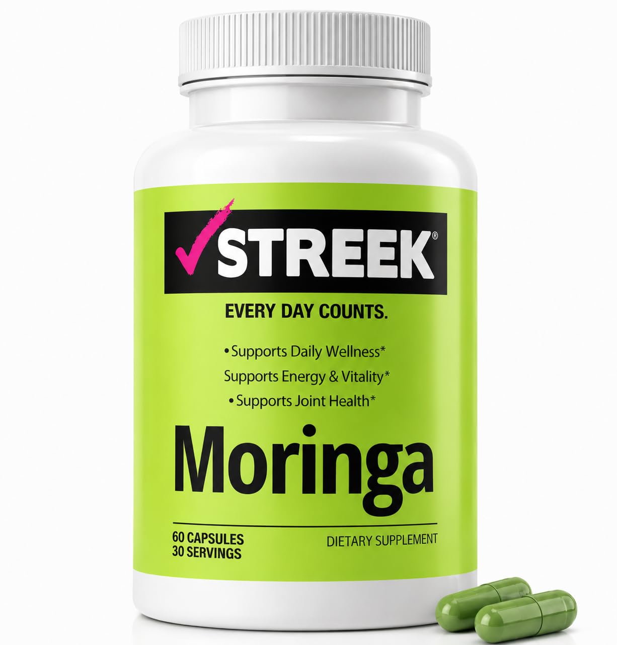 Streek Moringa Capsules, 60 Count