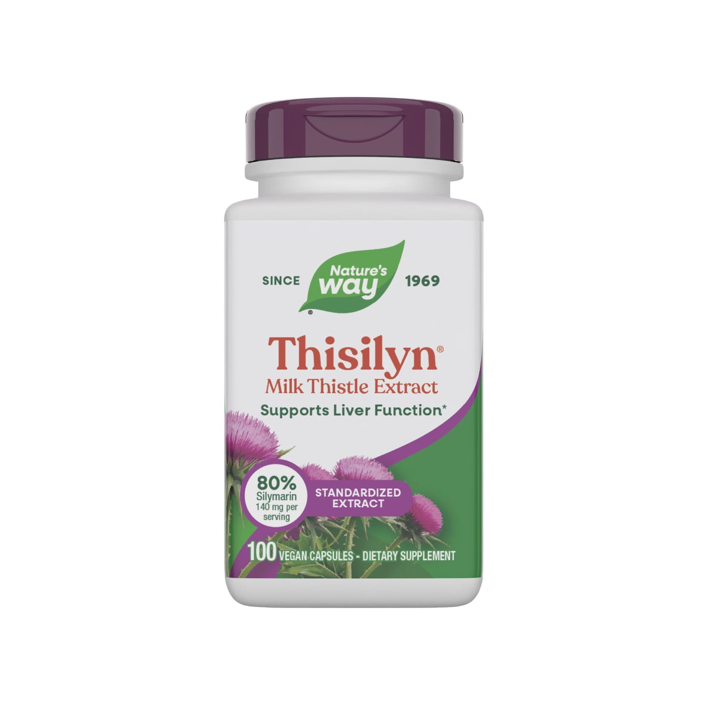 Nature's Way Thisilyn with Standardized Milk Thistle Extract Capsules, 100 Count