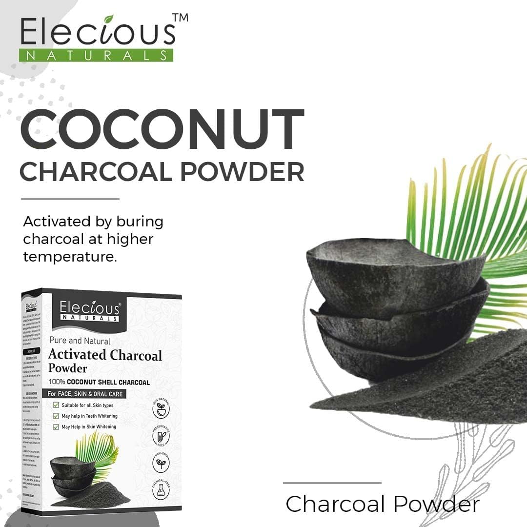 Elecious Activated Charcoal Powder 7.05 oz