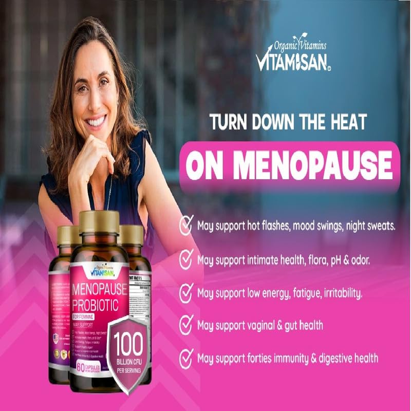 VITAMISAN Menopause Support Probiotic Capsules 120 Count