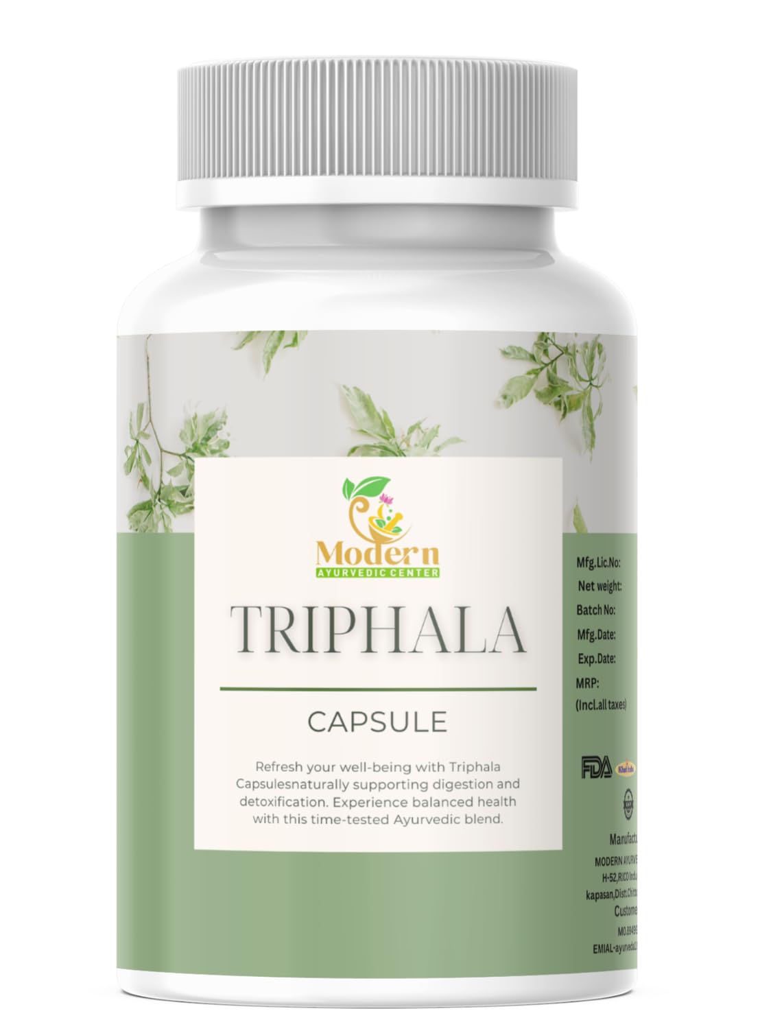 Modern Ayurvedic Centre Triphala Capsules, 120 Capsules