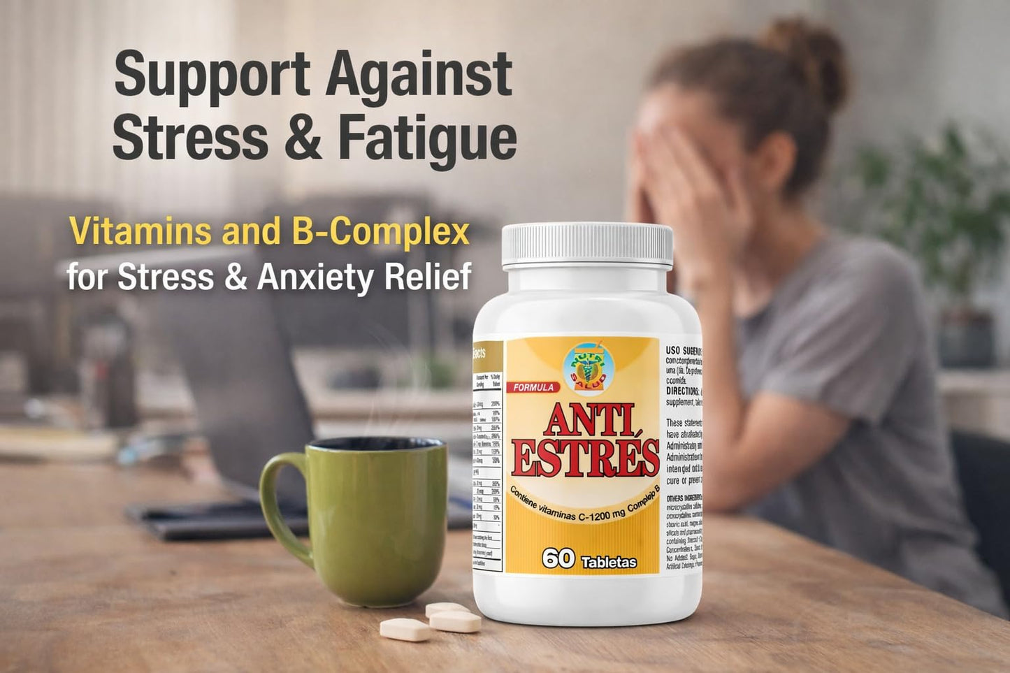 Nutrisalud Products Anti Estres Formula Natural Tablets 120 Count