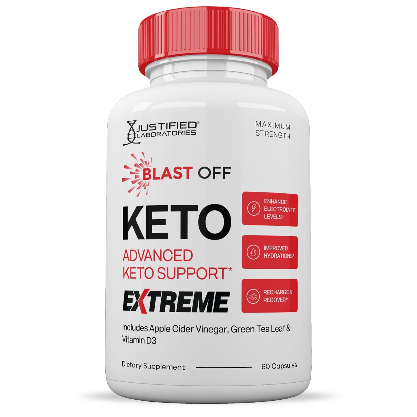 Justified Laboratories Blast Off Keto ACV Extreme Capsules, 60 Count