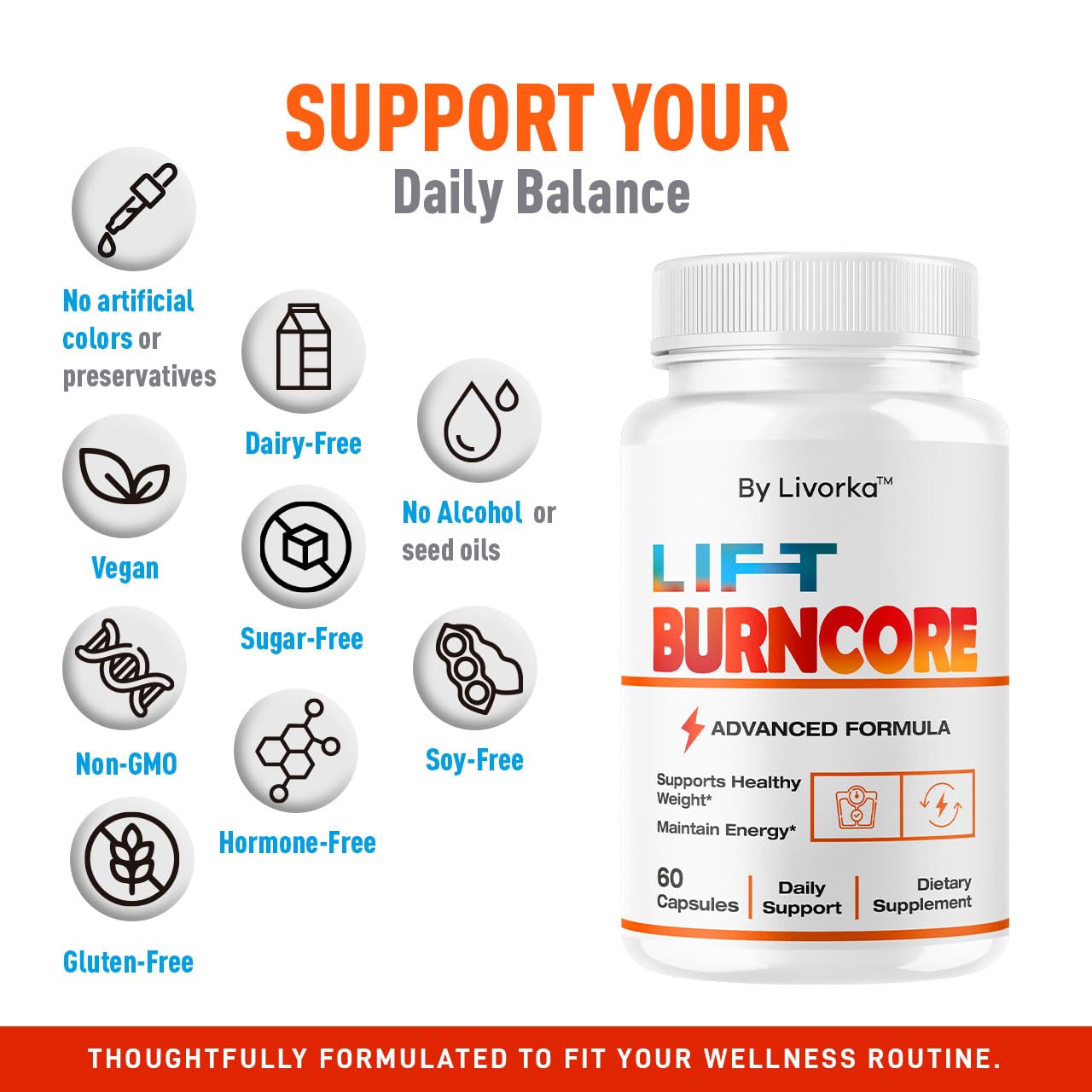 LIVORKA Lift BurnCore Capsules 120 Capsules