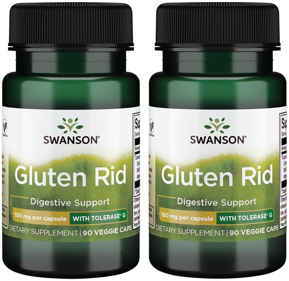 Swanson Gluten Rid with Tolerase G 100 mg Vegan Capsules, 180 Capsules
