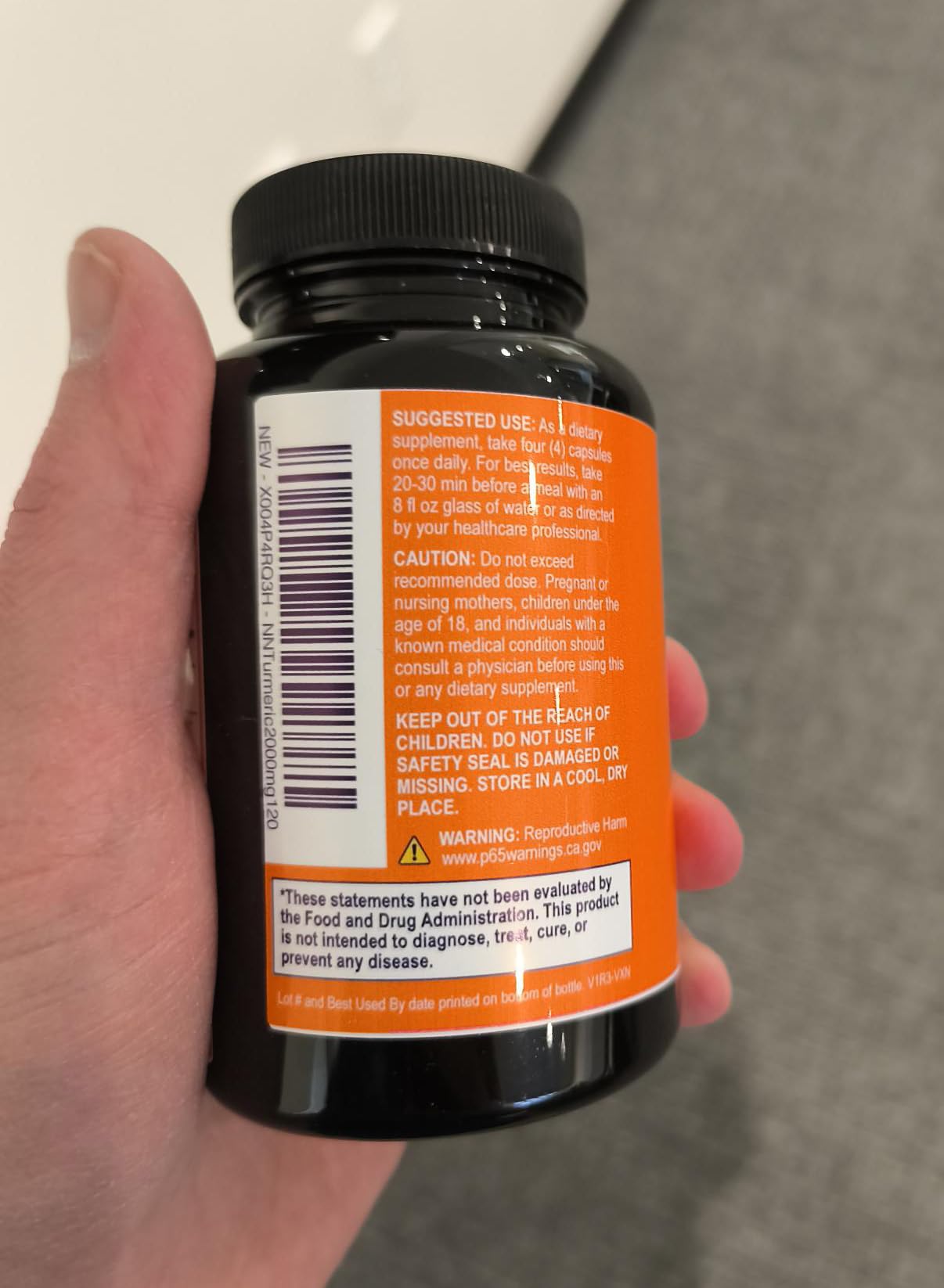 Nature's Nutrition Turmeric Curcumin Supplement Capsule, 120 Capsules