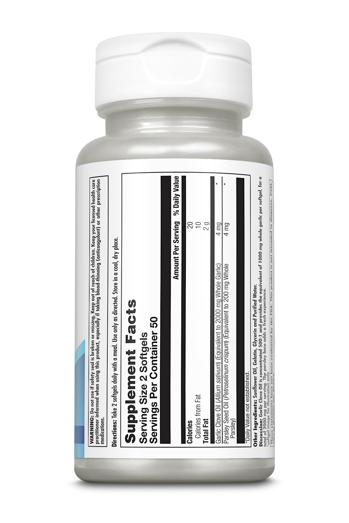 KAL Garlic Clove Oil Softgels 100 Count