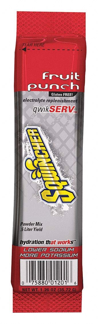 Sqwincher Fruit Punch Quick Serv Sports Drink Powder 10.1