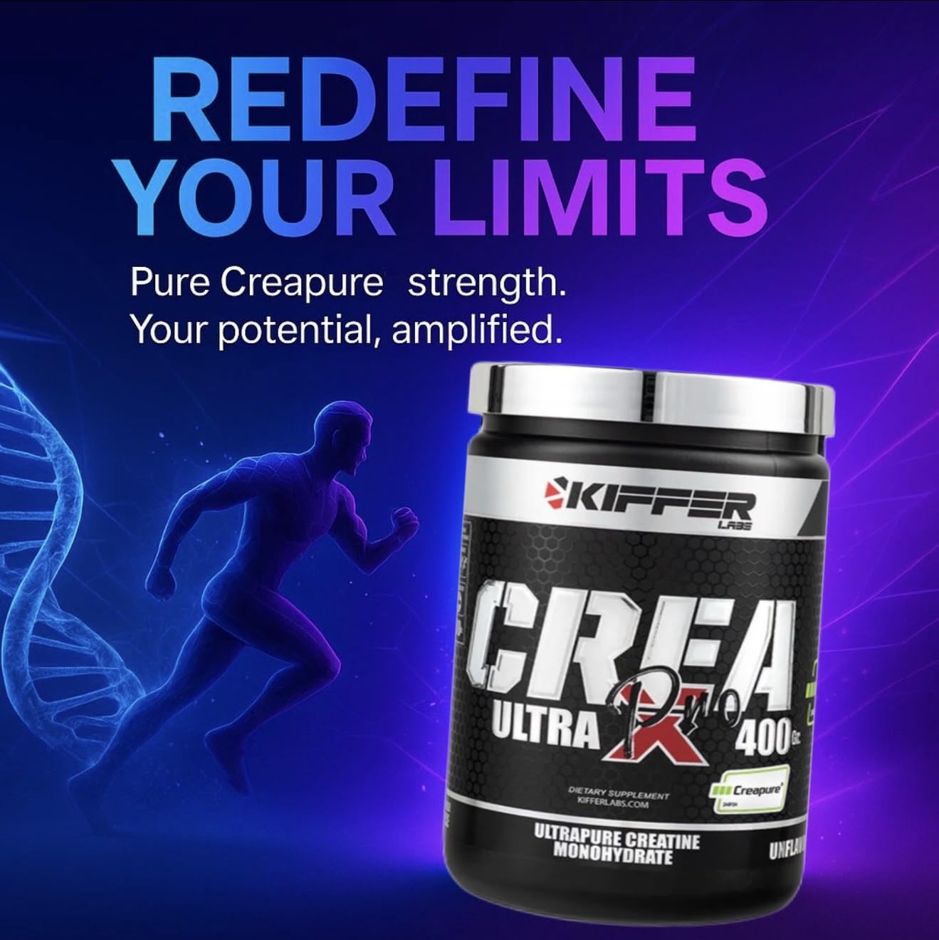 Kiffer Laboratories Creapure Ultra Pro Creatine Monohydrate Powder 14.11 oz