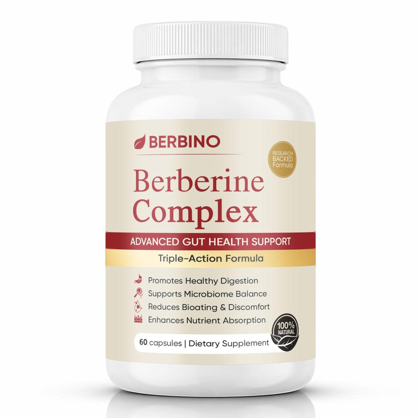 PQYRXA BERBINO Berberine Complex Capsules, 60 Capsules