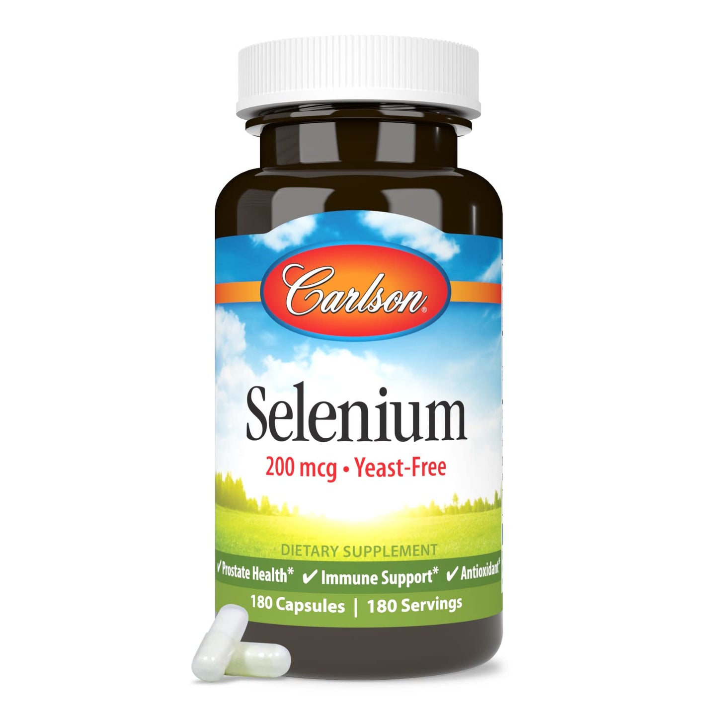 Carlson Selenium 200 mcg Yeast-Free Prostate Health 180 Capsules