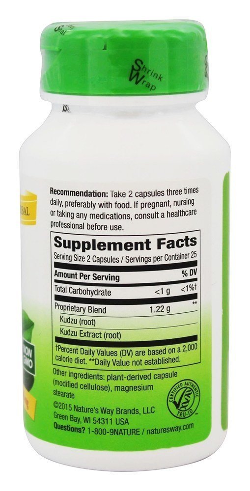 Nature's Way Kudzu Root 613 mg Capsule, 50 Count
