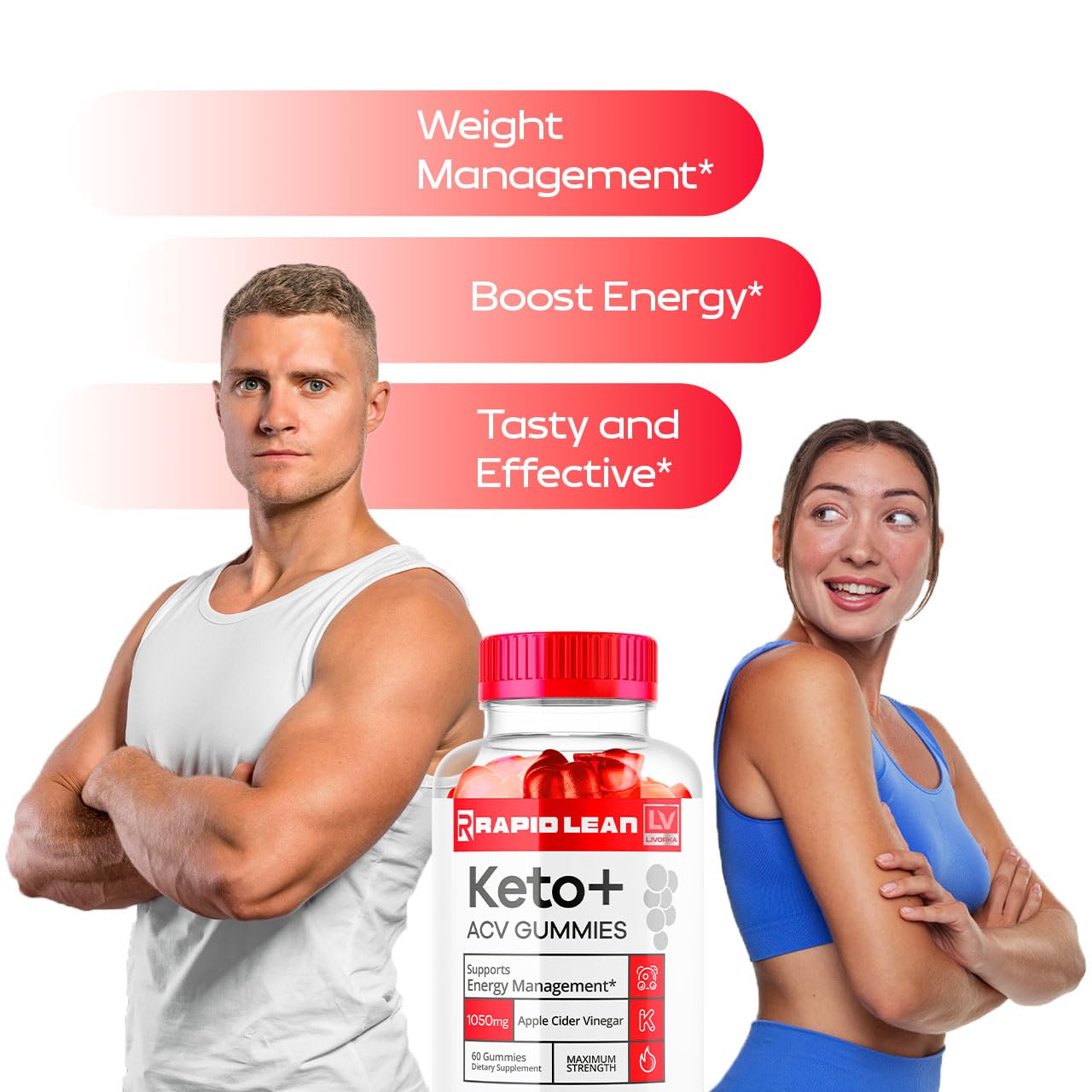 LIVORKA Rapid Lean Keto ACV Gummies, 60 Gummies