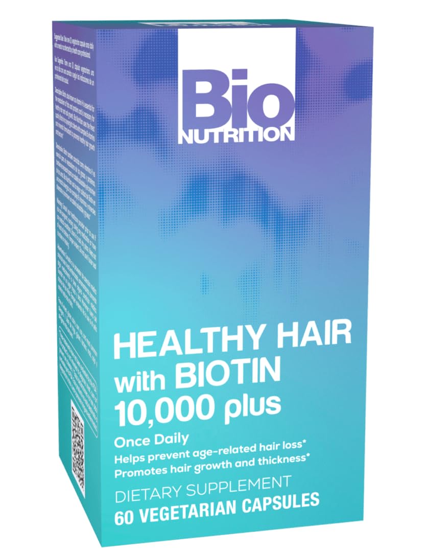Bio Nutrition Healthy Hair Biotin Vegi-Caps Capsules, 60 Count