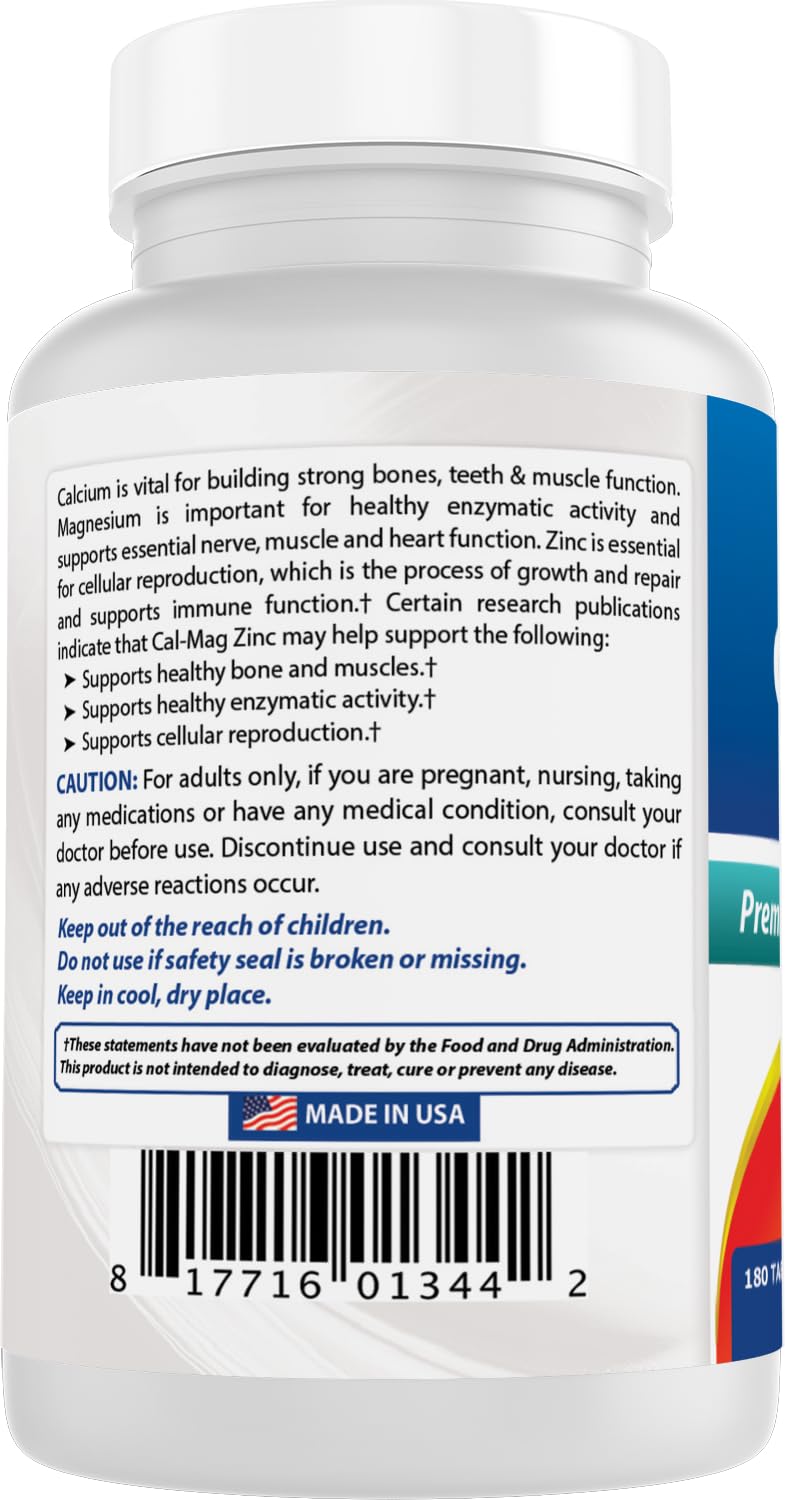 Best Naturals CAL MAG ZINC 180 Tablets