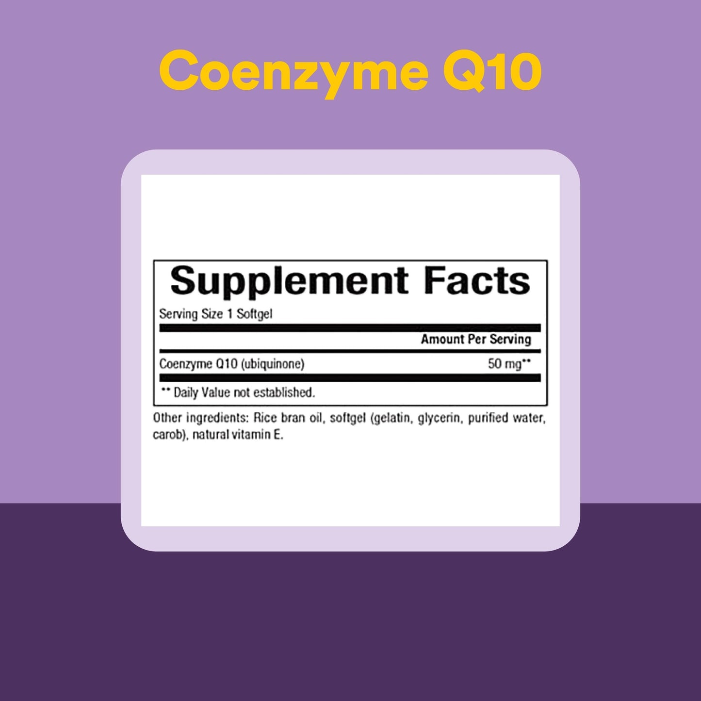 Natural Factors Coenzyme Q10 50mg Softgels 120