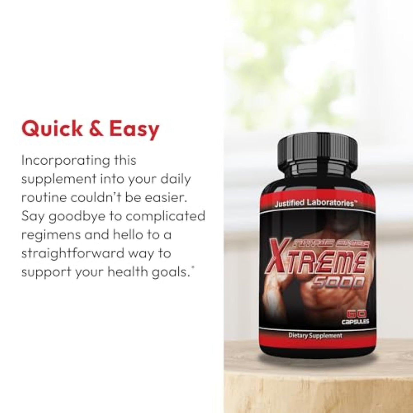 Justified Laboratories Nitric Oxide Xtreme 5000 60 Capsules