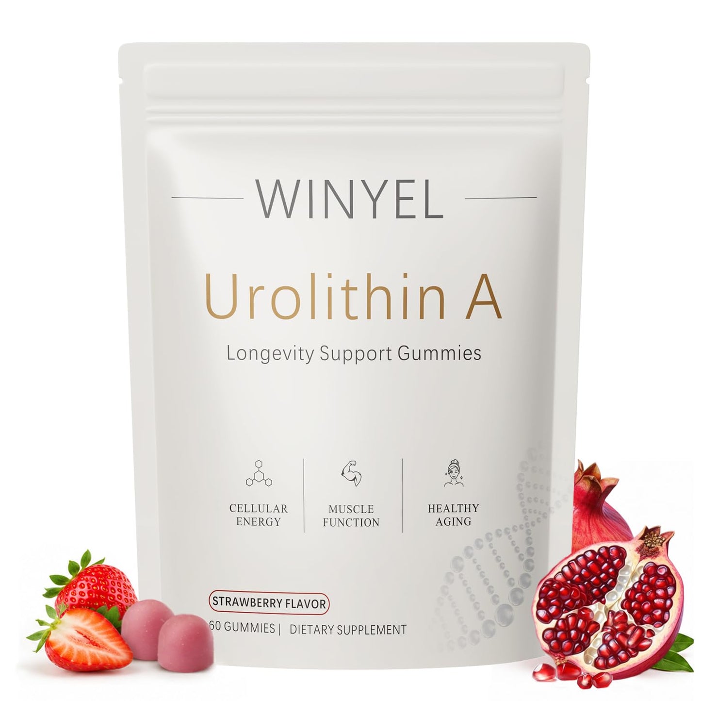WINYEL Urolithin A Supplement Longevity Gummy 60 Count