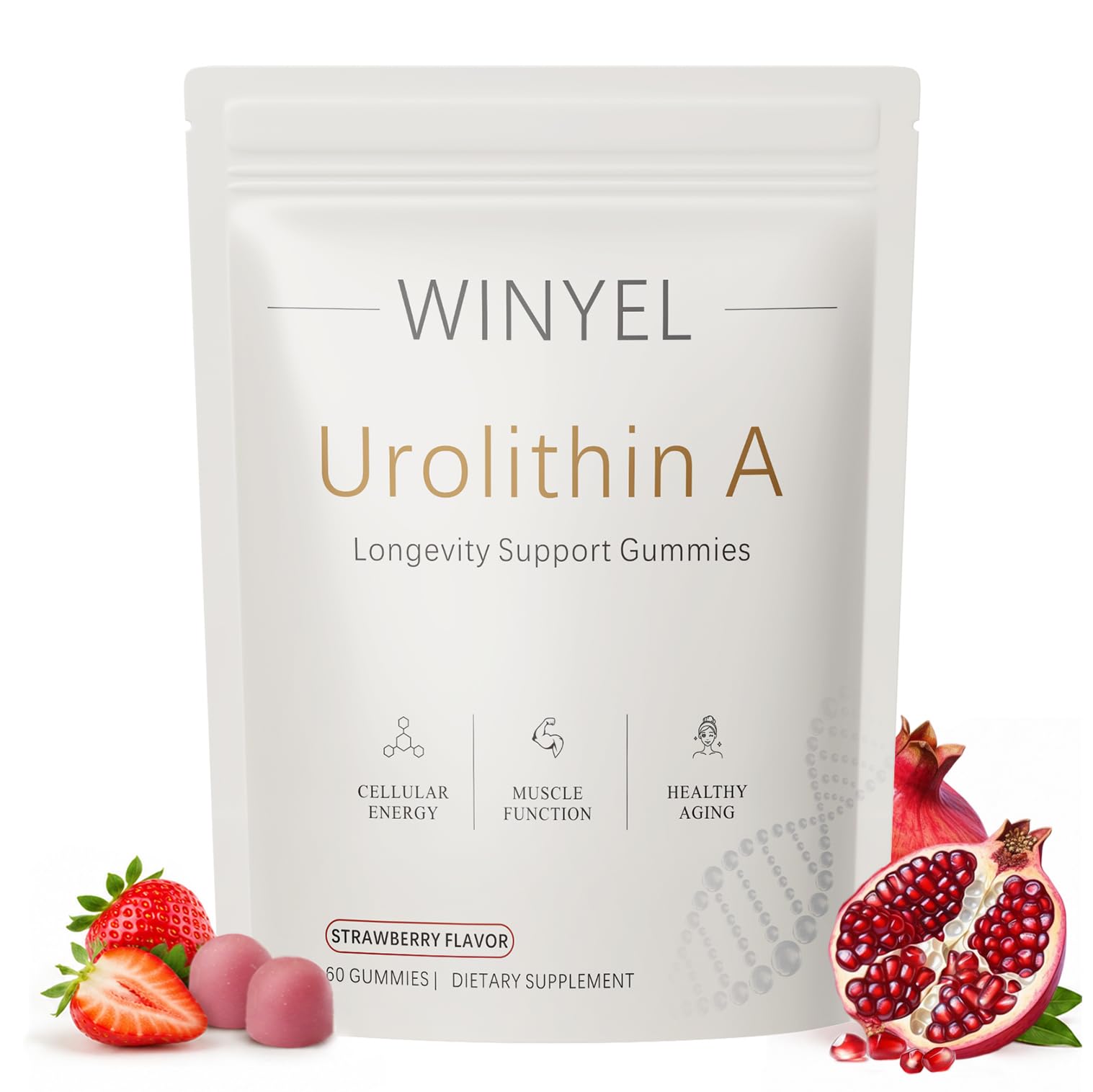 WINYEL Urolithin A Supplement Longevity Gummy 60 Count