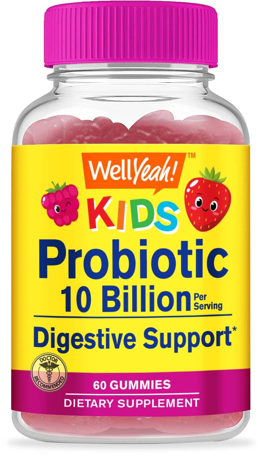 WellYeah Probiotics for Kids Gummies 60-Count