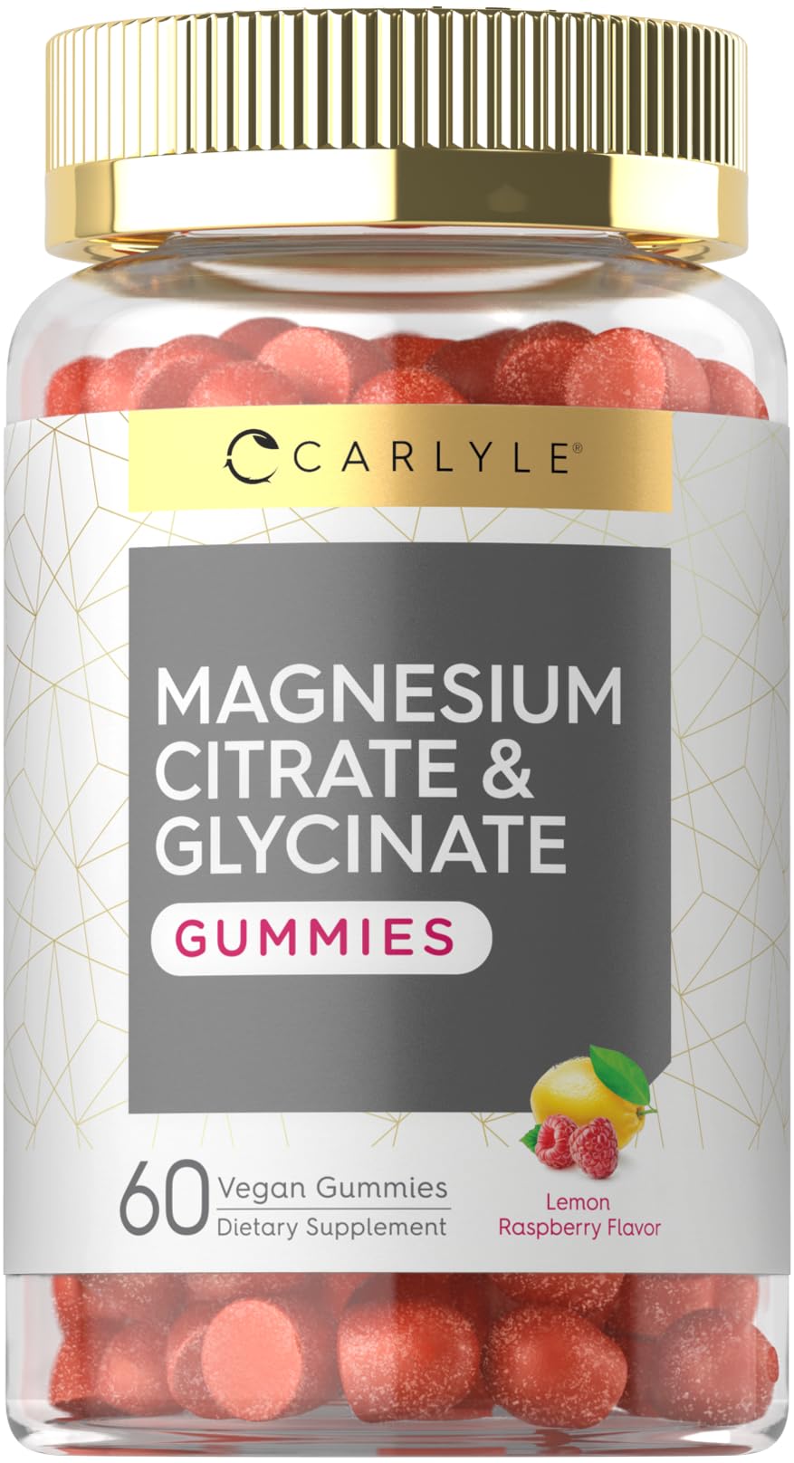 Carlyle Magnesium Citrate Supplement Gummies 960mg, 60 Count