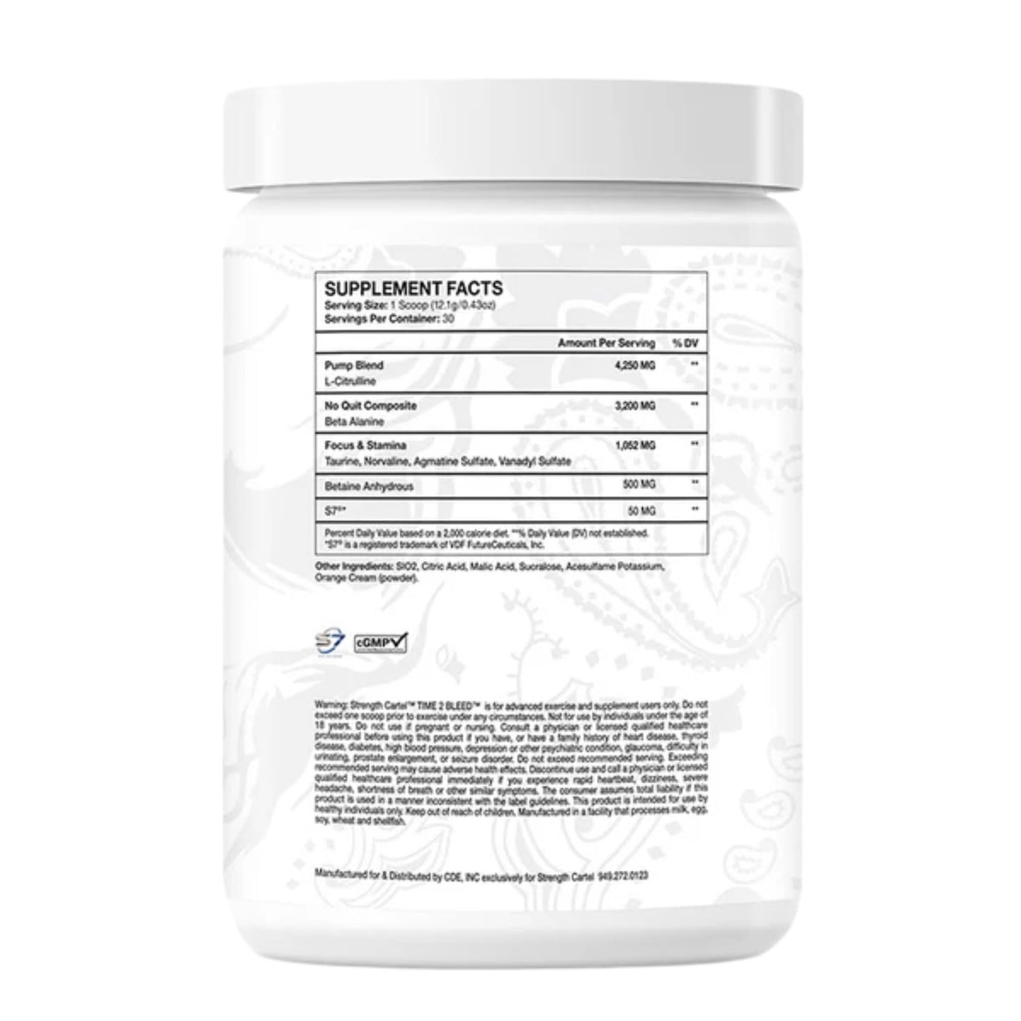STRENGTH CARTEL Time 2 Bleed - Orangecicle Powder 12.88 Ounce