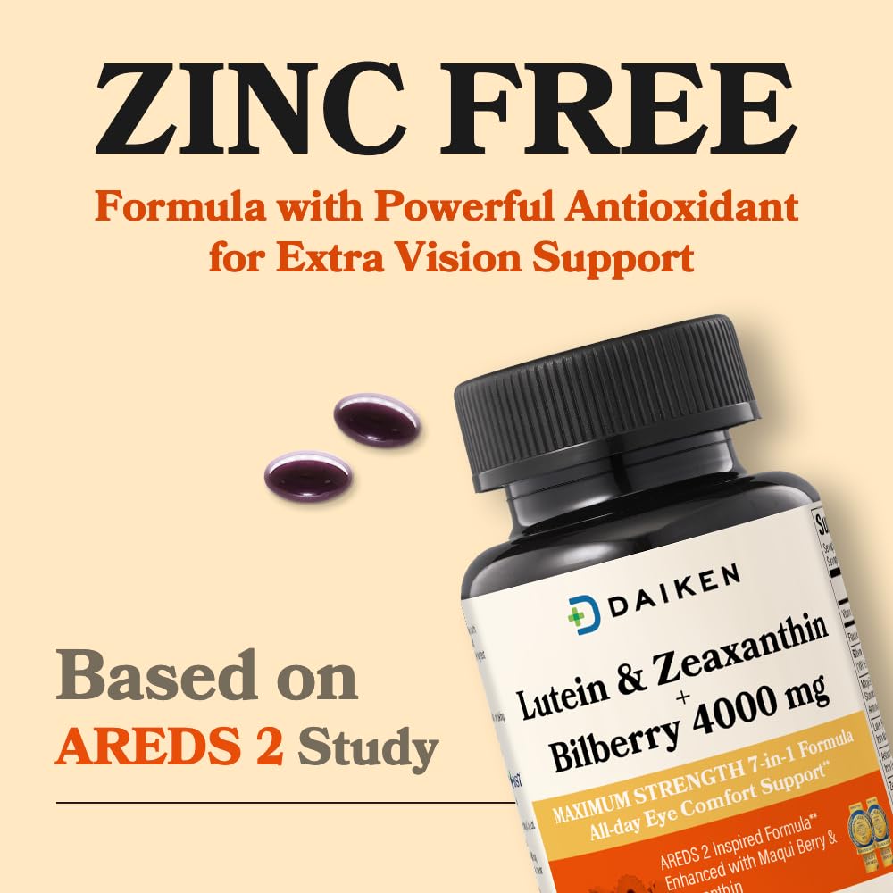 DAIKEN Lutein & Zeaxanthin AREDS 2 Inspired Eye Health Softgels 60