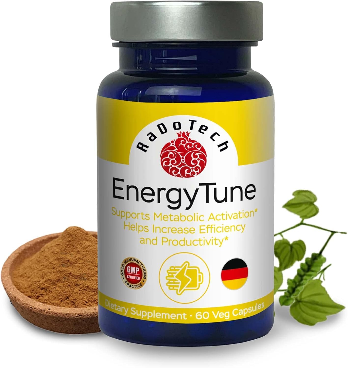 RaDoTech EnergyTune Energy Supplements Veg Capsules 180 Capsules