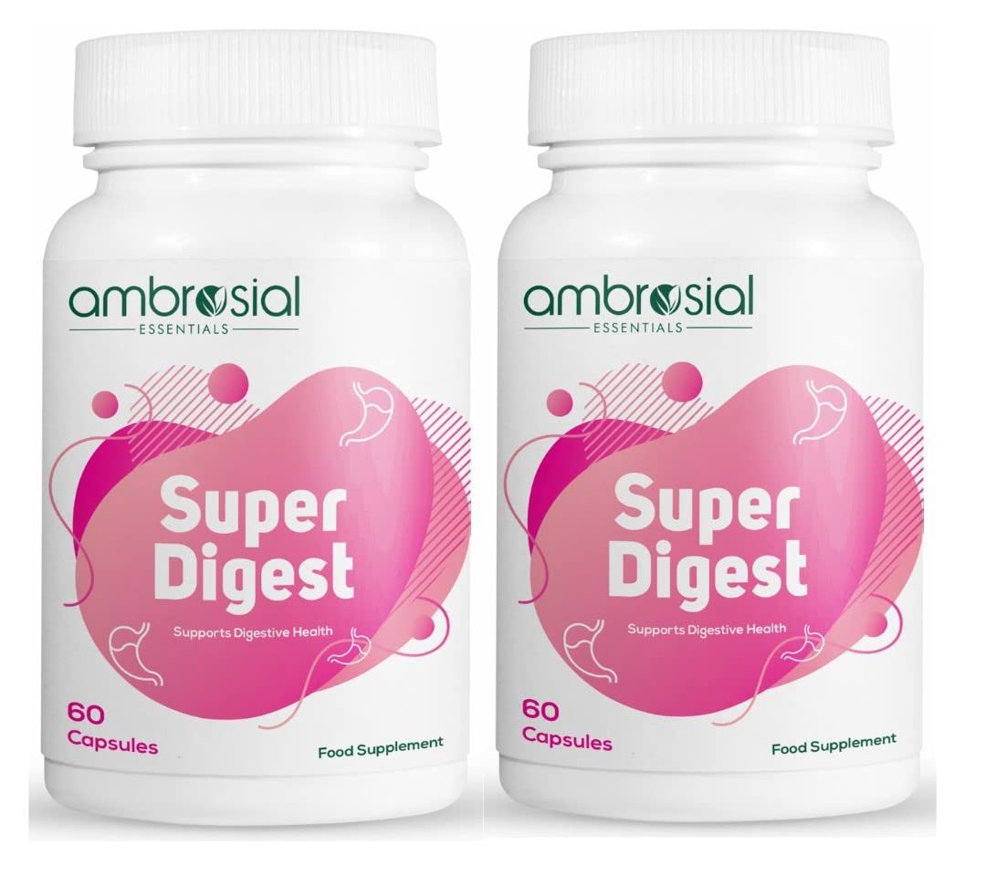 AMBROSIAL Super Digest Digestive Enzymes Supplement 60 Capsules