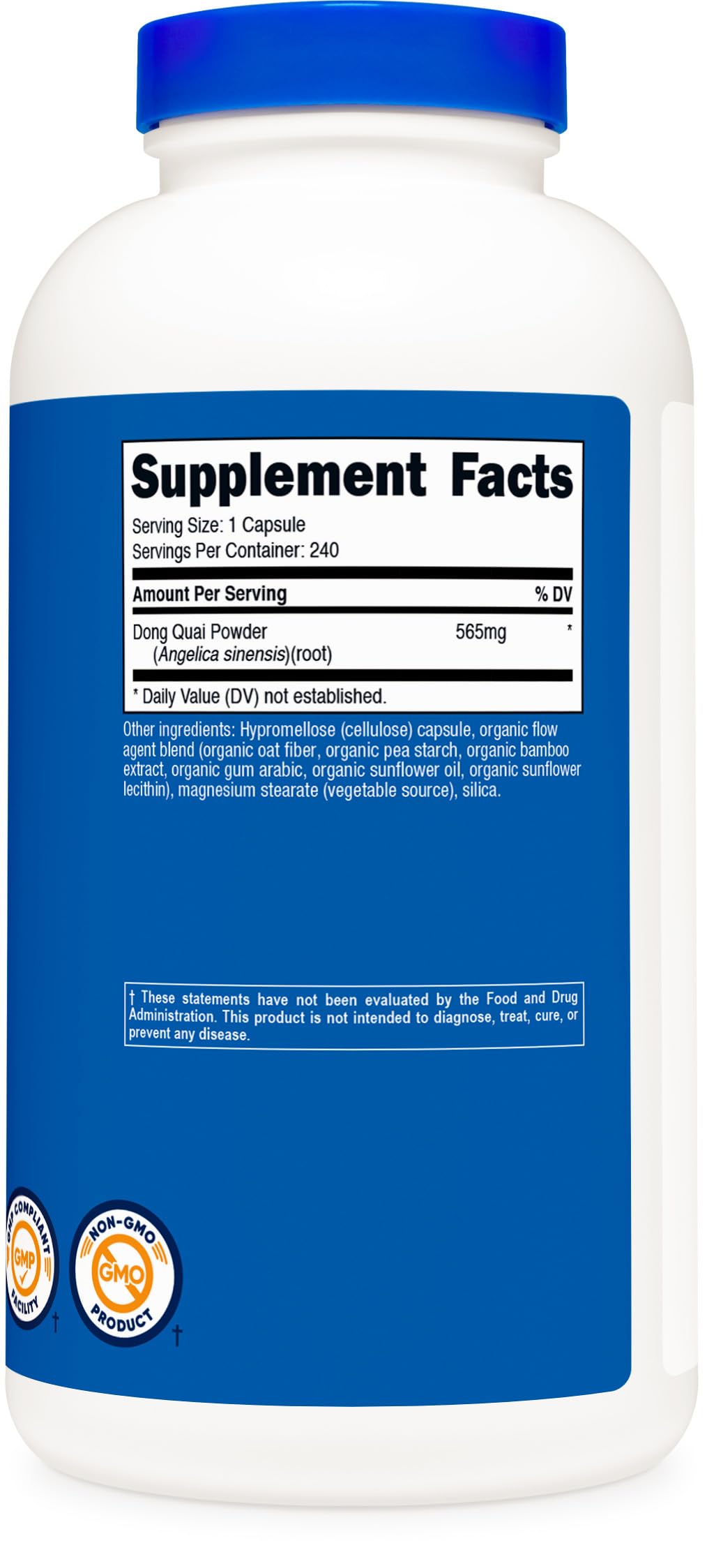 Nutricost Dong Quai 565mg Capsules, Pack of 2 Bottles