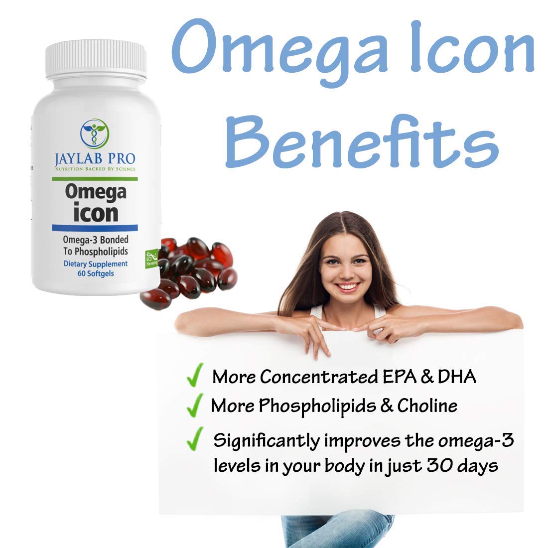 JAYLAB PRO Omega Icon Antarctic Superba Boost Krill Oil Softgels 60 Count