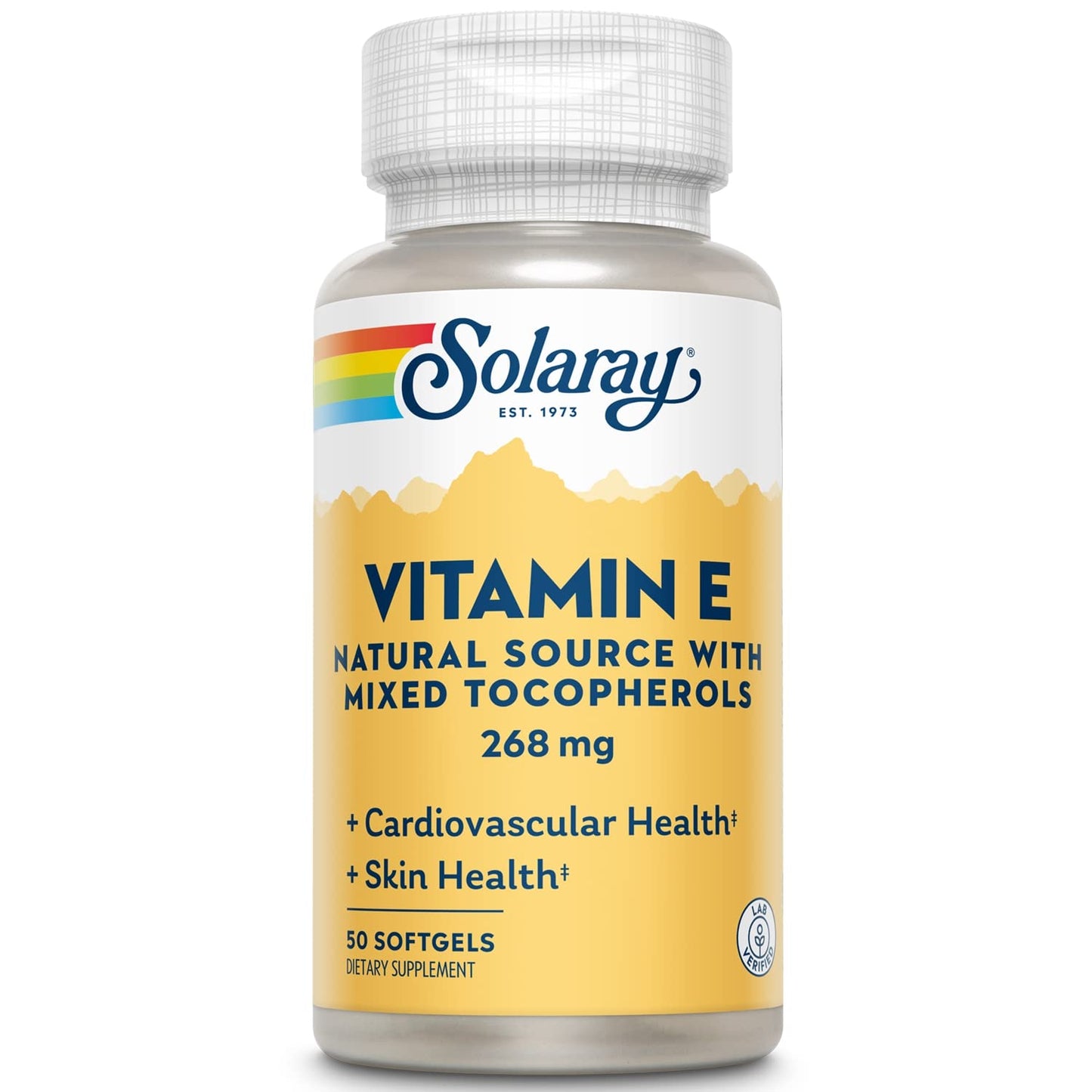 SOLARAY Vitamin E d-Alpha Tocopherol 268mg (400 IU) Softgels, 50 Count