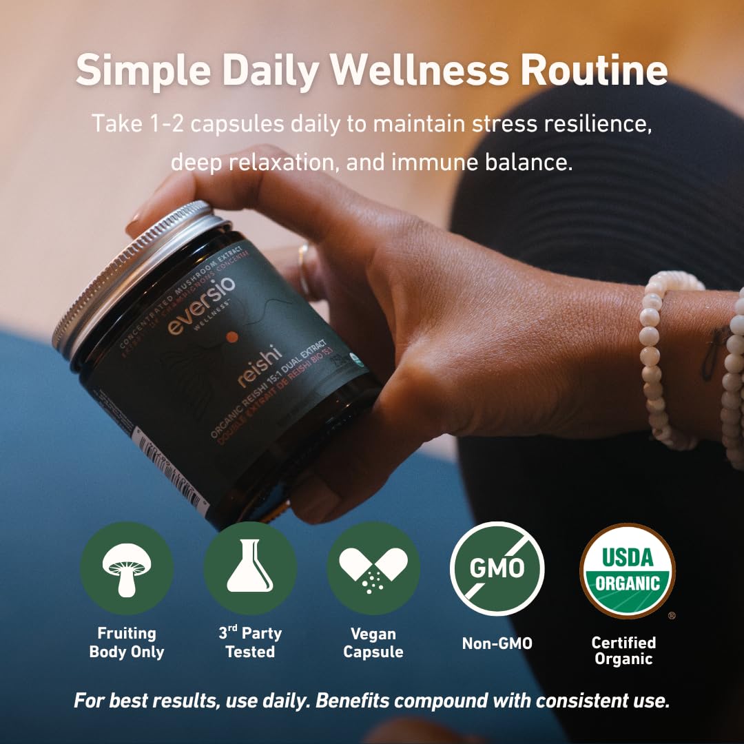 Eversio Wellness Organic Reishi Capsules 60 Capsules