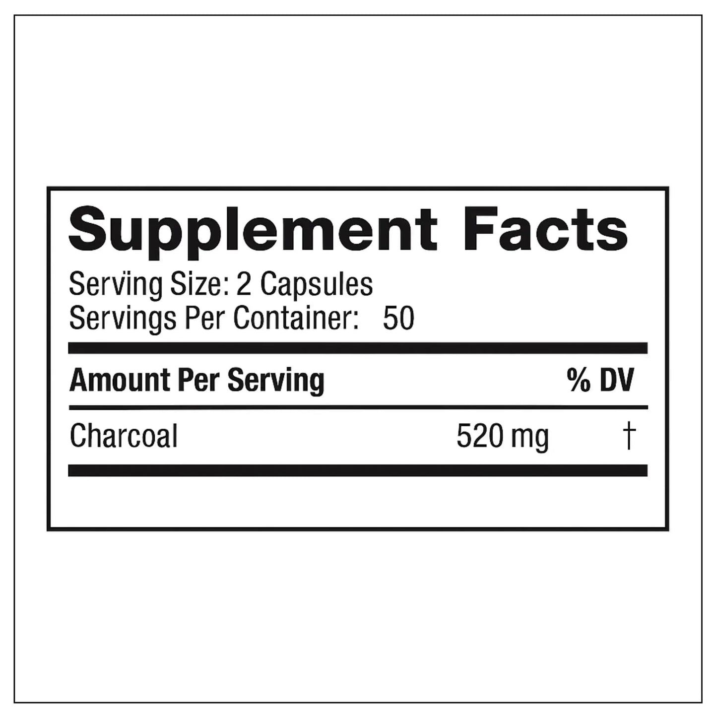 Manteniendo Tu Salud Activated Charcoal Gas Relief Capsules 100