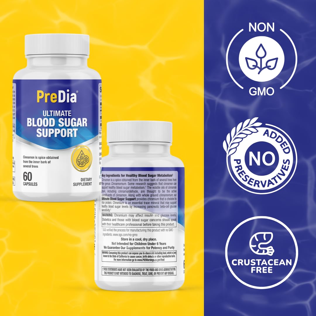 PREDIA Ultimate Blood Sugar Support Vegan Capsules 60 Capsules