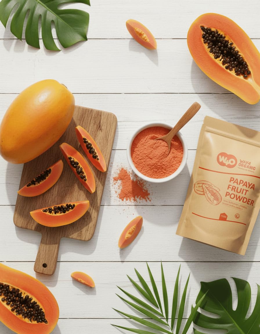 WAY 4 ORGANIC W4O Papaya Fruit Powder, 16 Ounces