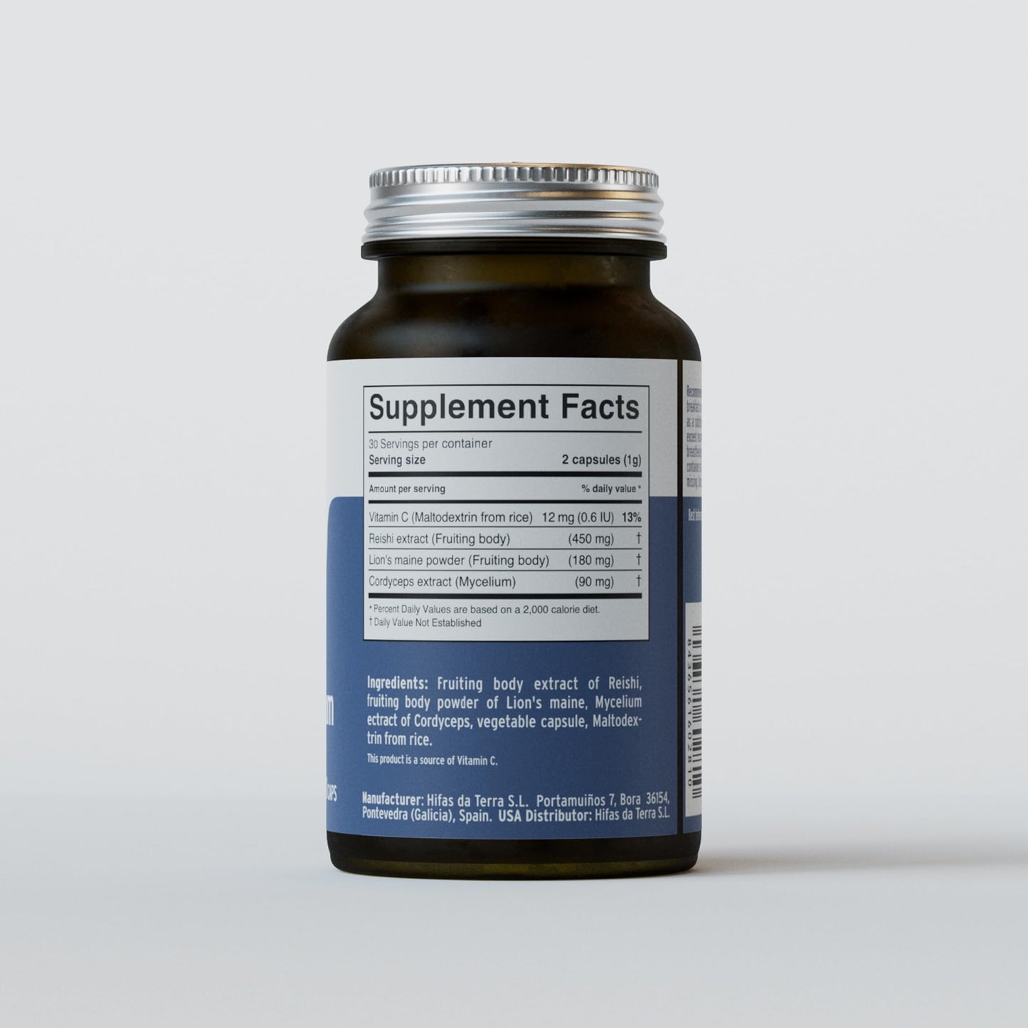 HIFAS DA TERRA HIFAS-Equilibrium Lions Mane Mushroom Complex with Cordyceps Capsule 60